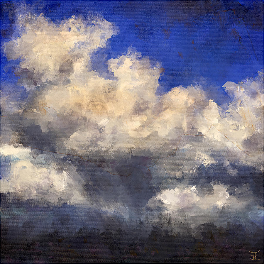 Big Sky Puffies Painting By Theresa Ruby - Fine Art America