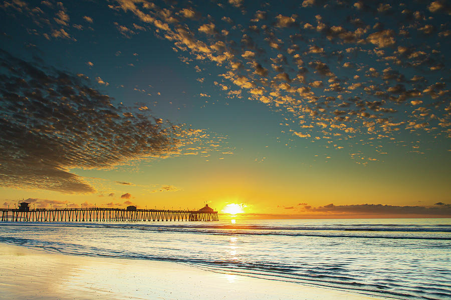 Sunset Imperial Beach Pier, San Diego. Photograph by John Morris - Pixels