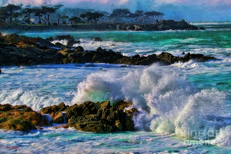 Big Splash Almost To Lovers Point Pacific Grove Photograph by Blake Richards