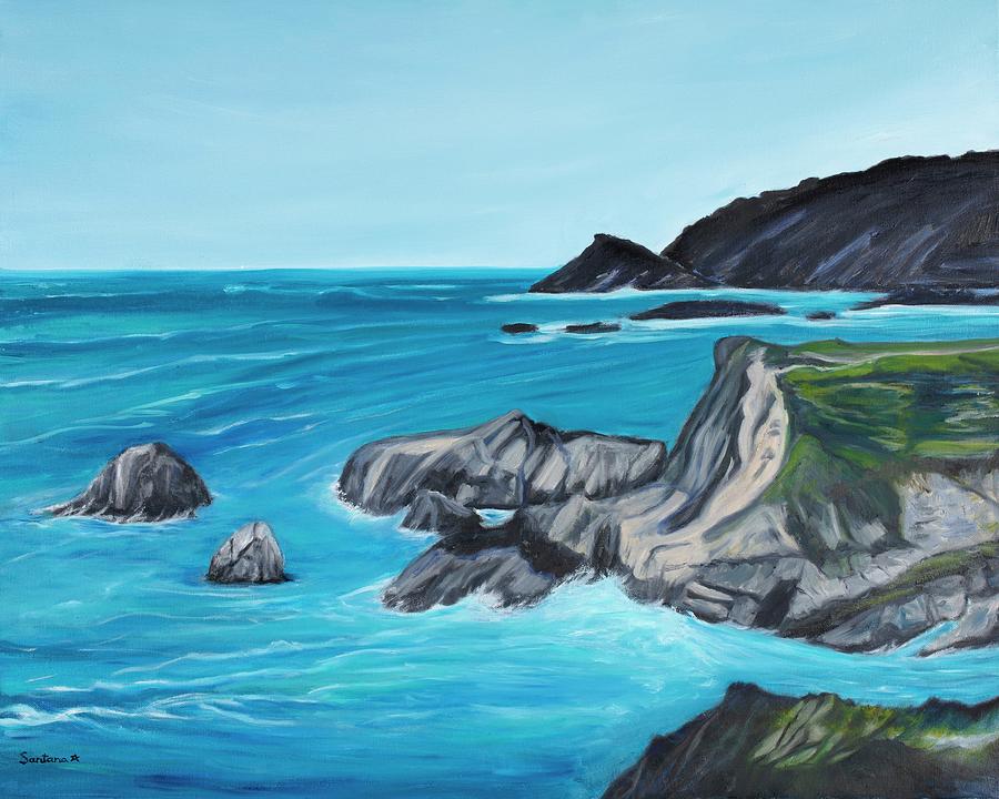 Big Sur Coast Painting by Santana Star