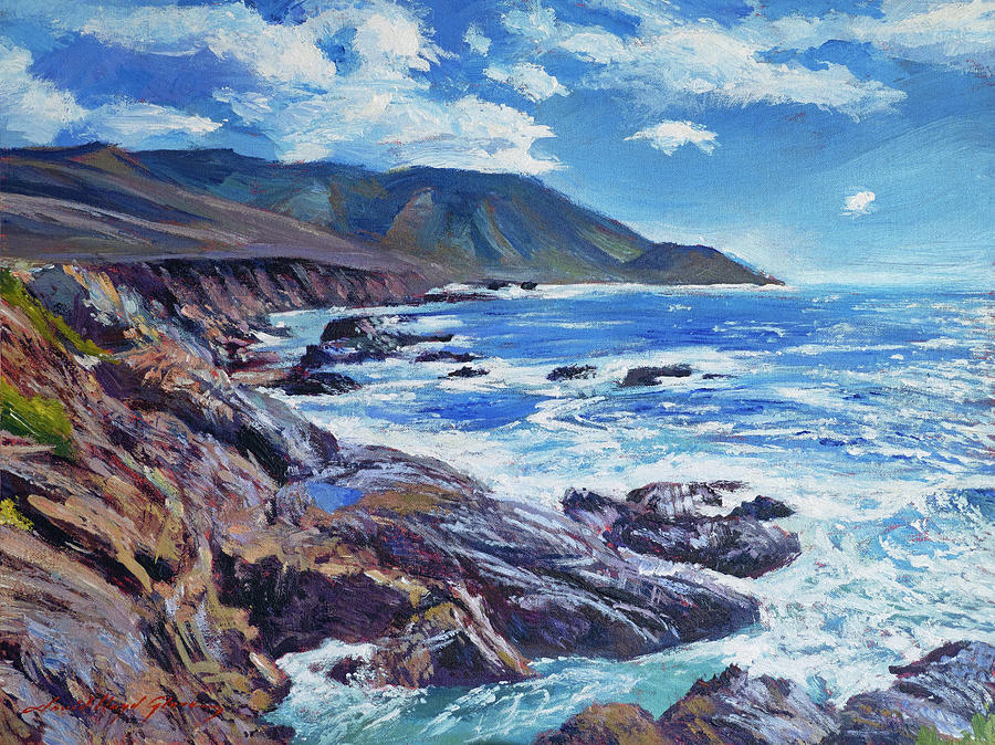 Big Sur Highway One Painting by David Lloyd Glover