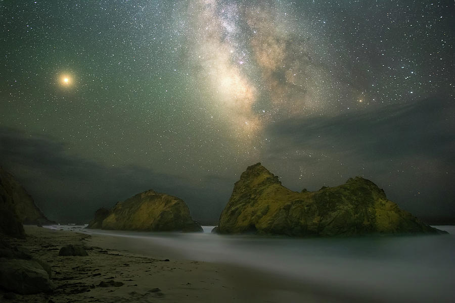 Big Sur Milky Way Photograph by Kyle Savoca