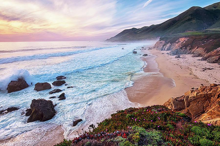 Big Sur Sunset Garrapata Beach Photograph by Aron Kearney - Fine Art ...