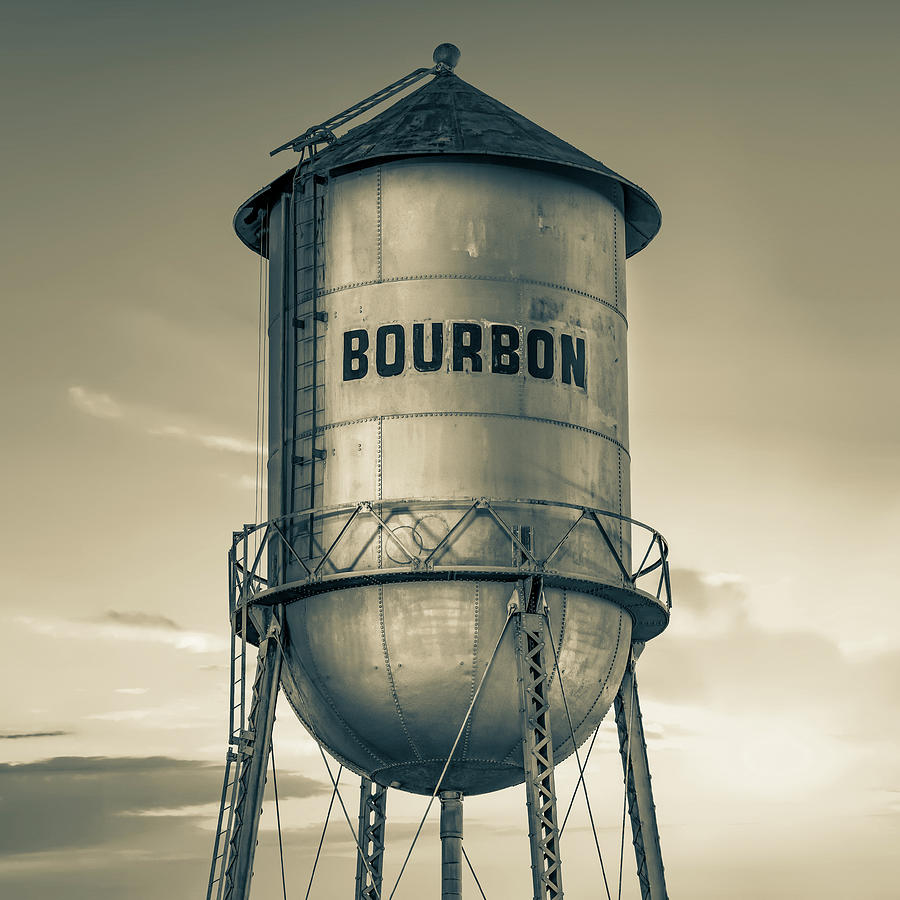 Big Tank of Bourbon - Sepia Photograph by Gregory Ballos