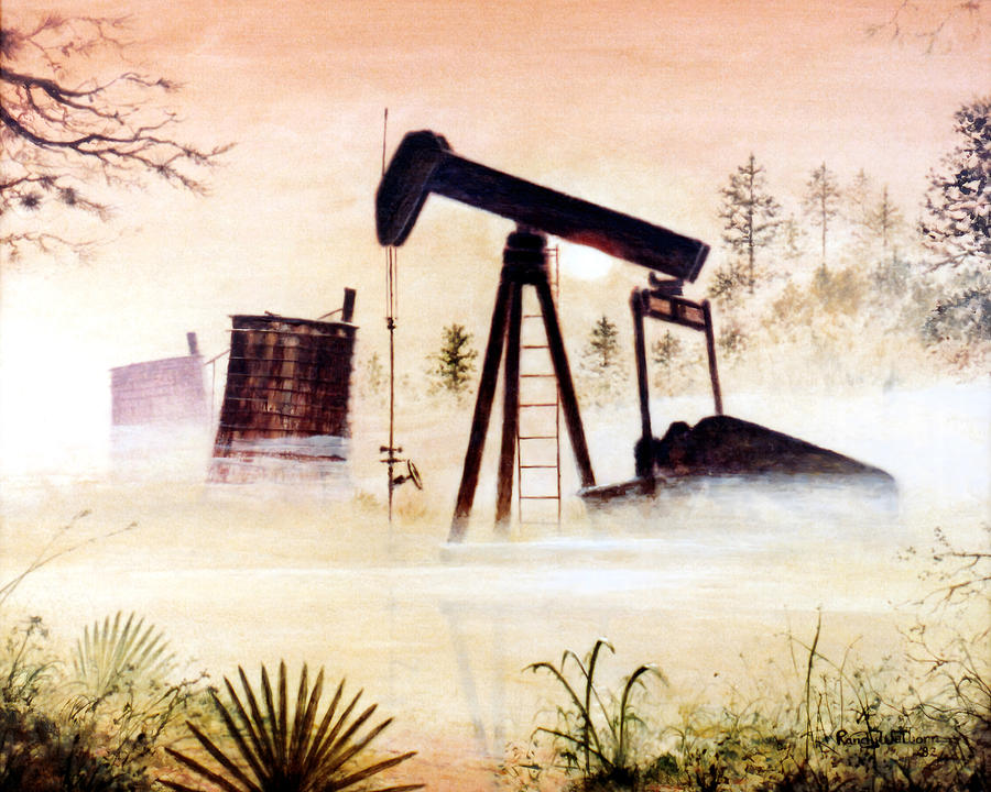 Big Thicket Oil Field Painting by Randy Welborn