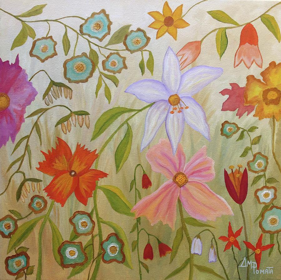 Lily Painting - Big Time Spring by Angeles M Pomata