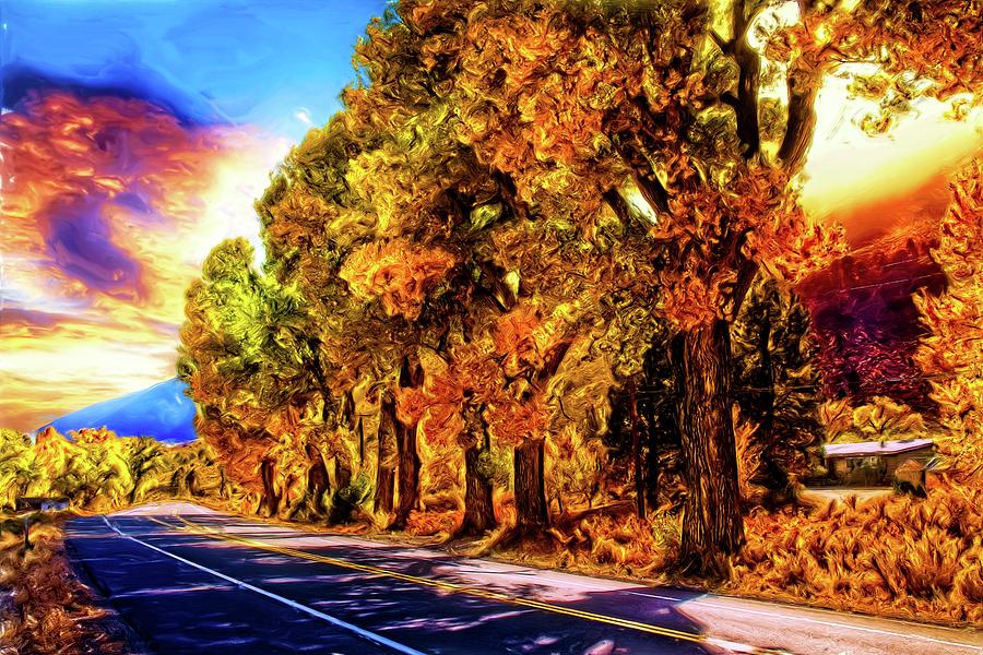 Big Tree Fall Colors Digital Art by David Desautel