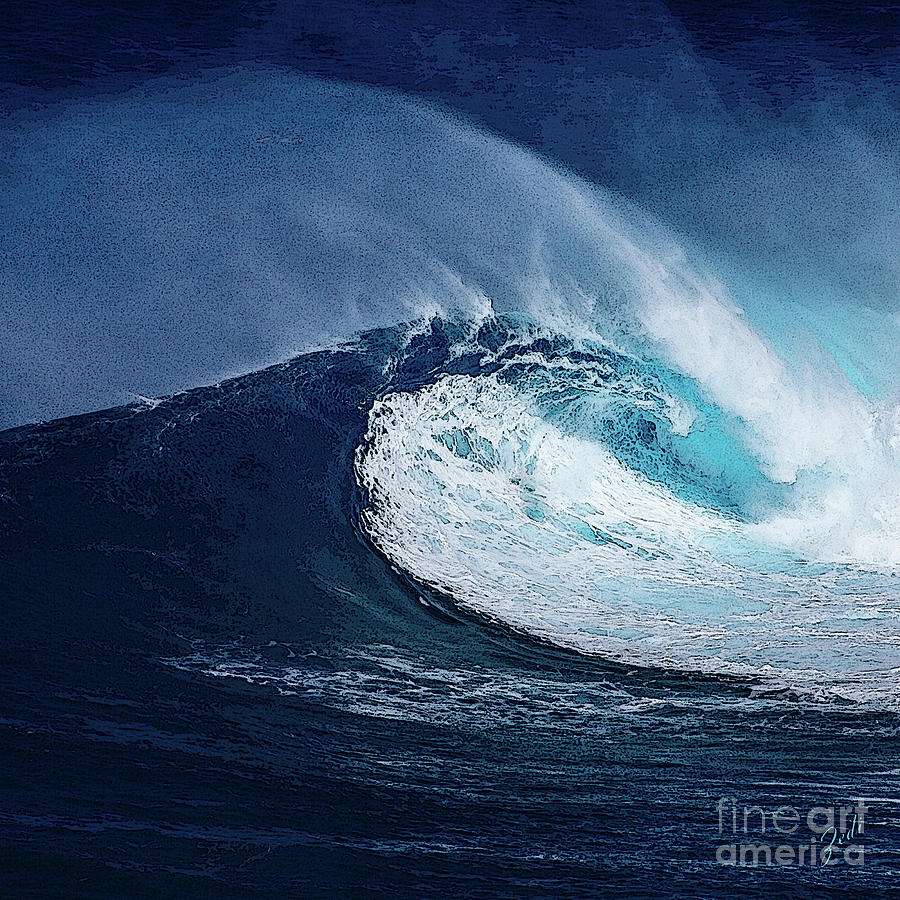Big Wave Digital Art by - Zedi -