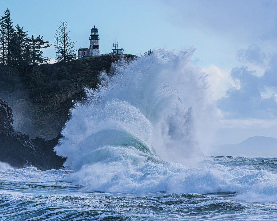 Big Waves at Cape Disappointment Photograph by Patrick Campbell