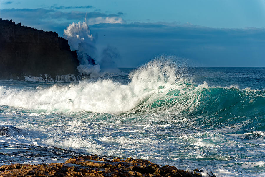 Big Waves on Molokai Photograph by Heidi Fickinger