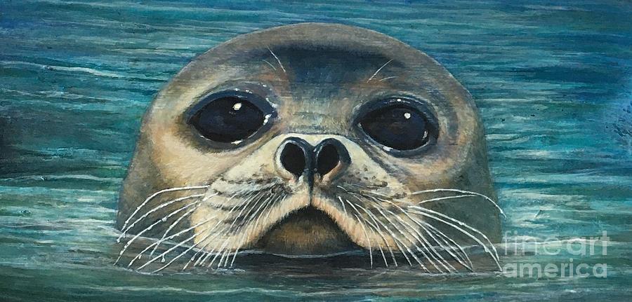 Heart Nose Seal Painting by Joey Nash