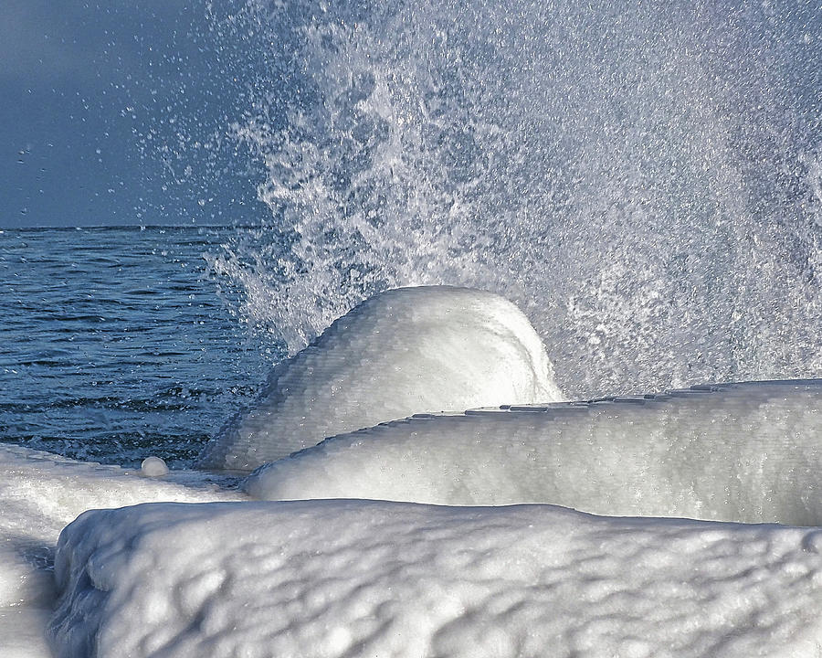 Big Winter Splash Photograph by Scott Olsen