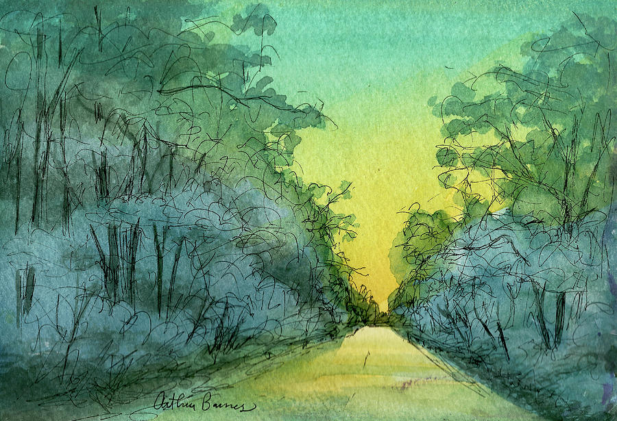Big Woods Road Painting by Arthur Barnes