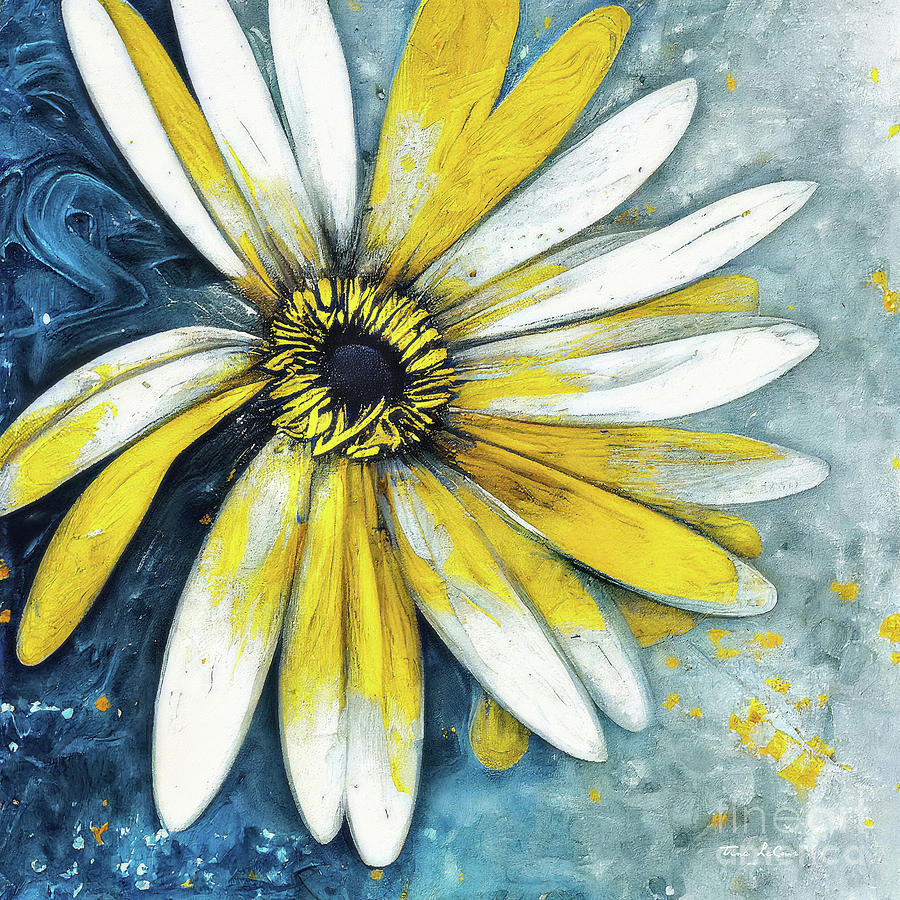 Big Yellow Daisy Painting by Tina LeCour