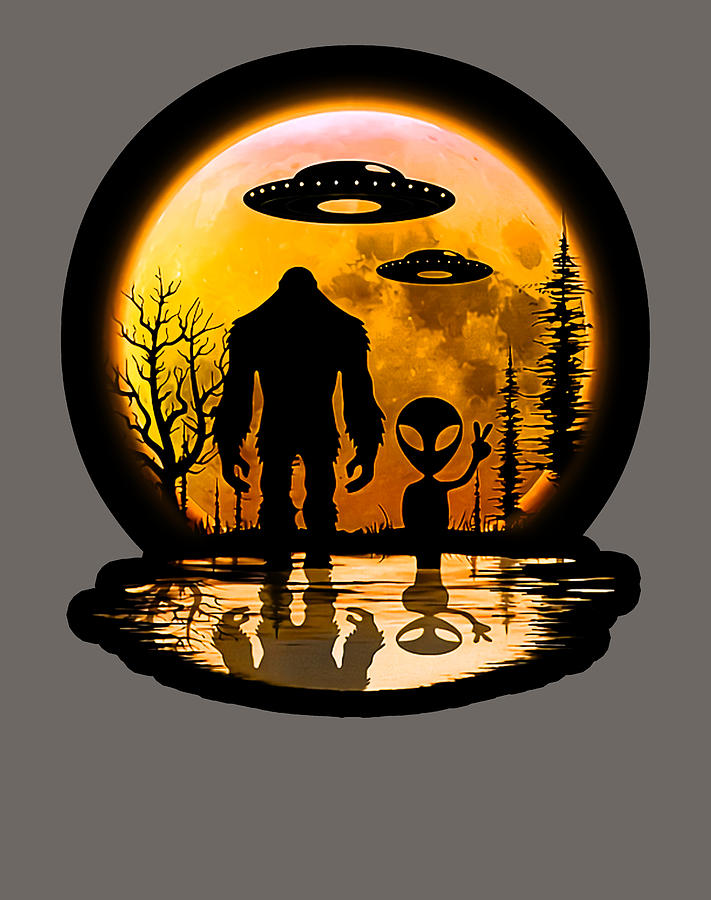 Bigfoot Alien Ufo Orange Moon TShirts Hoodie Tee Tank 97 Logo Cheap Tee ...