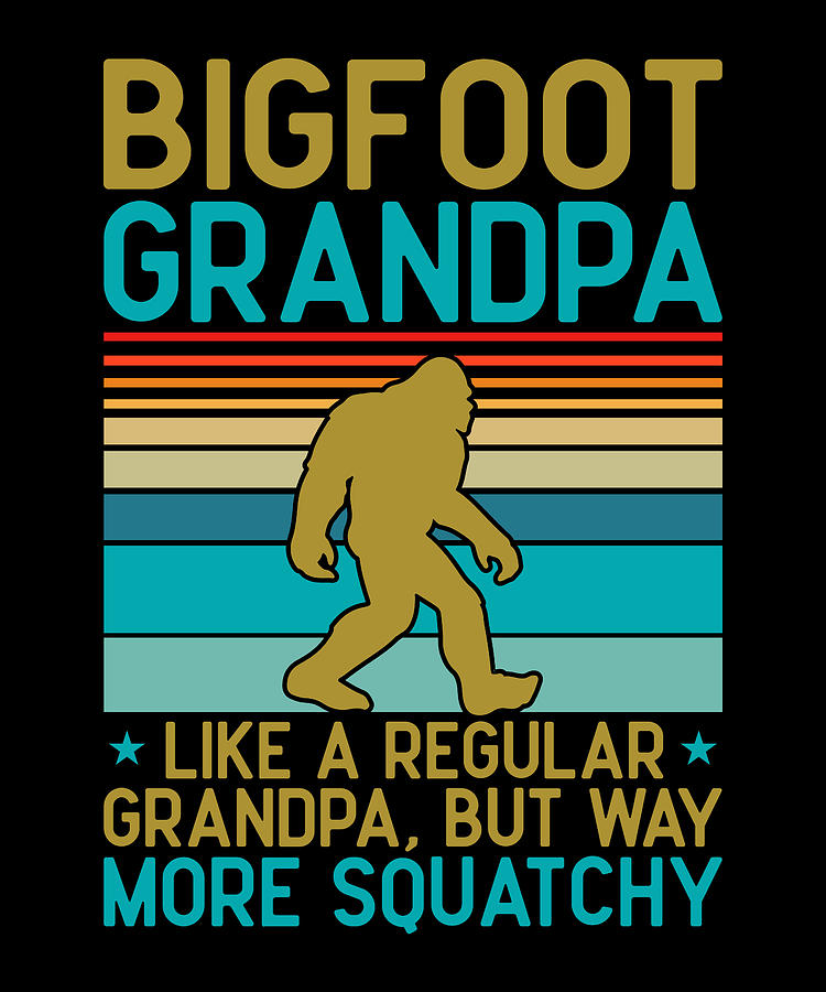  Bigfoot Grandpa Yeti Cryptozoologist Bigfoot T-Shirt