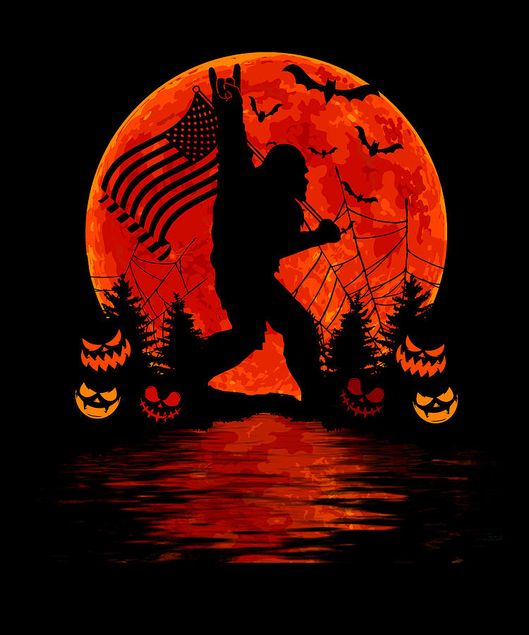 Bigfoot halloween for trick or treat halloween Digital Art by Cuthina ...