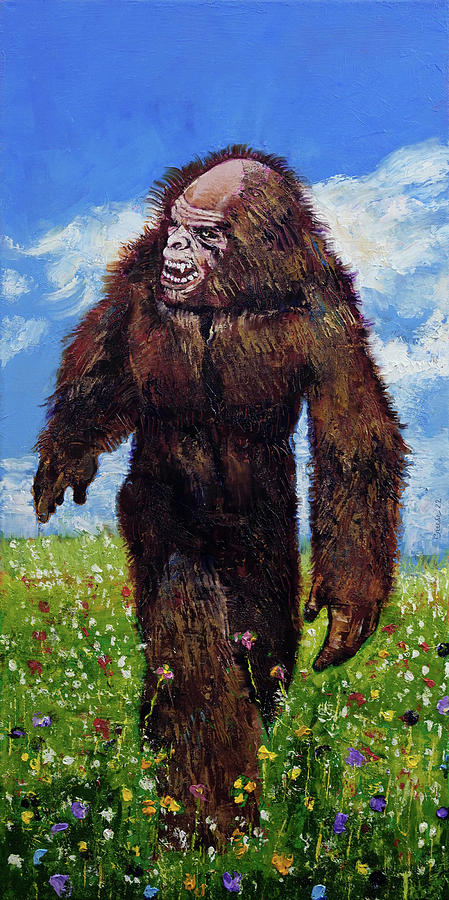 Bigfoot Wildflowers Painting by Michael Creese