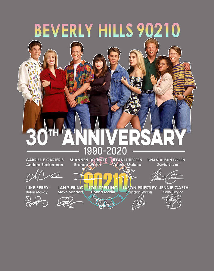 Bigglory Beverly Hills 90210 30Th Anniversary 1990 2020 All Cast Signed Gift Fan Gift Female Women U Digital Art by Annabelle March