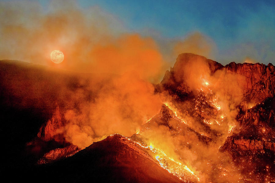 Bighorn Fire Threatens Tucson Photograph by James Capo
