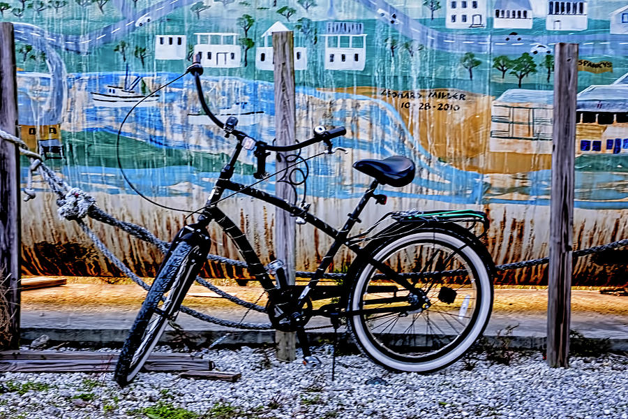Bike And Mural Photograph by Tom Singleton