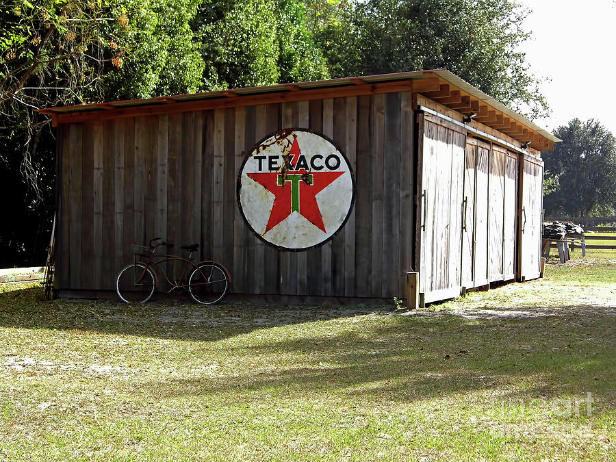 Bike By The Texaco Barn Photograph by D Hackett