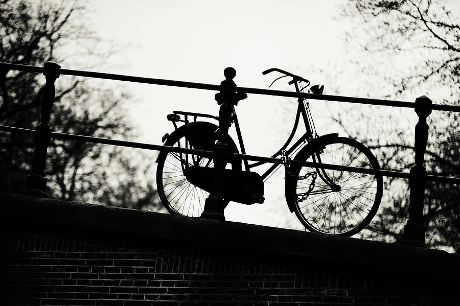 Bike on the Bridge Photograph by Jenny Rainbow