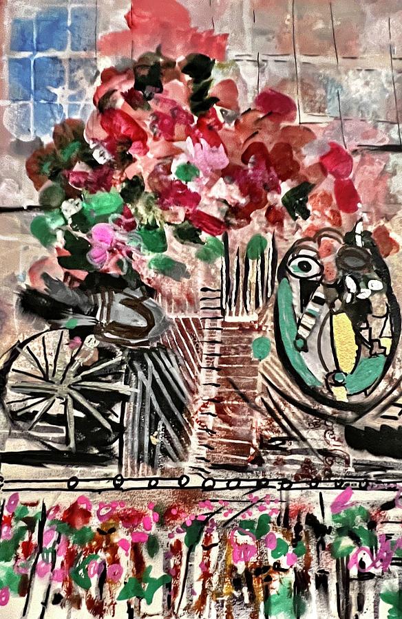 Bike Parking  Painting by Tommy McDonell