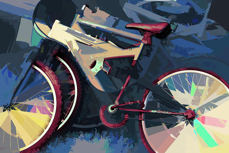 Bike Digital Art by Steve Ladner