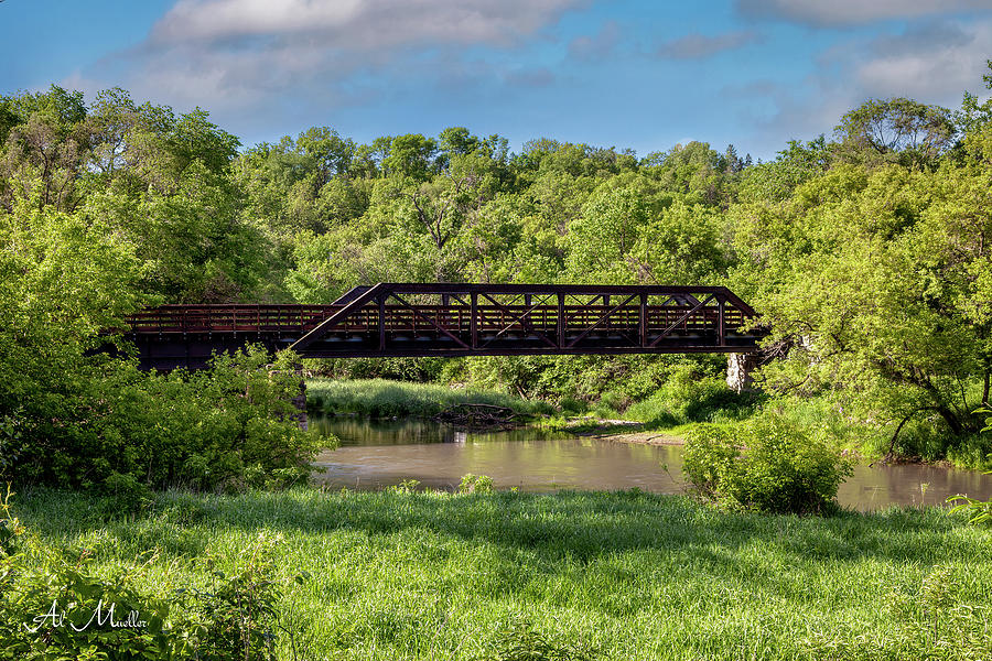 Bike trail bridge- Lanesboro MN Digital Art by Al  Mueller