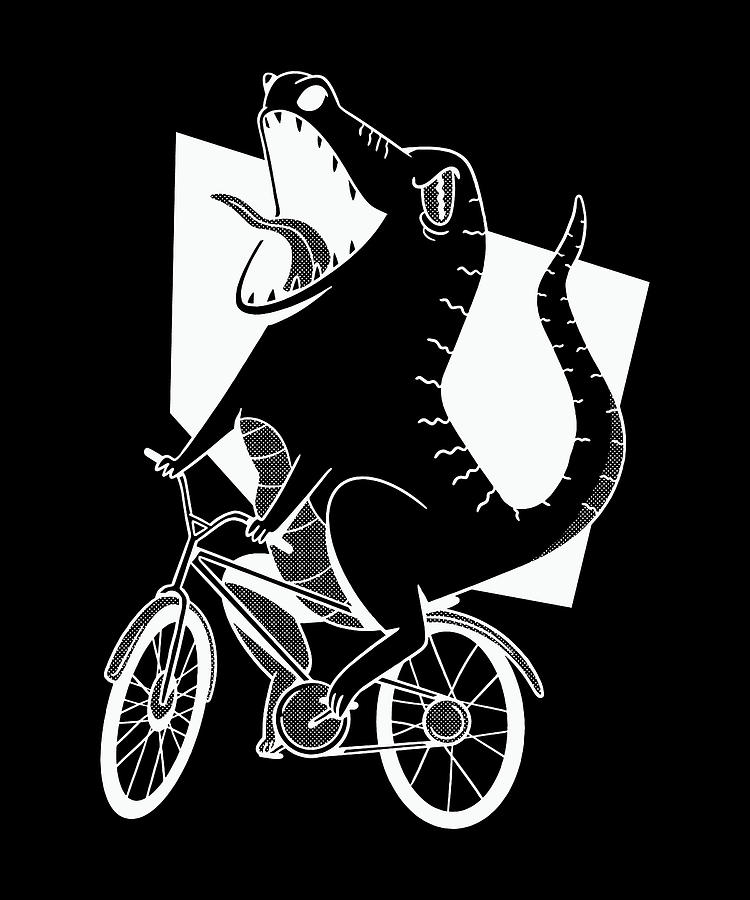 Biker Dinosaur Boy Digital Art by Gamikaze Scheidegger