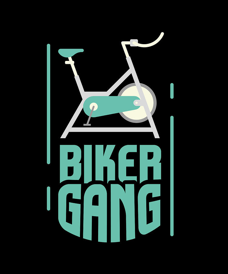 Biker Gang Funny Spin Gym Workout Spinning Class Digital Art by Maximus  Designs - Pixels