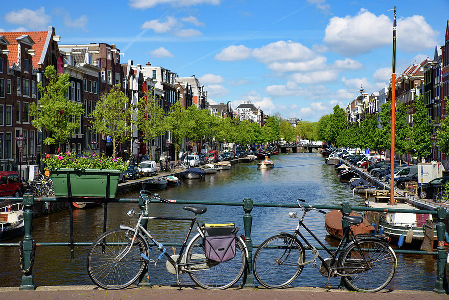 Bikes on bridge in Amsterdam Photograph by Chun Ju Wu - Fine Art America