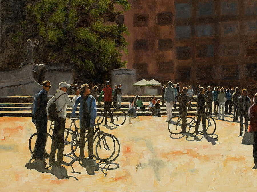 Biking Day Painting by Tate Hamilton