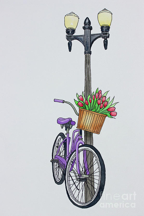 Biking Fairhaven Painting by Norma Appleton