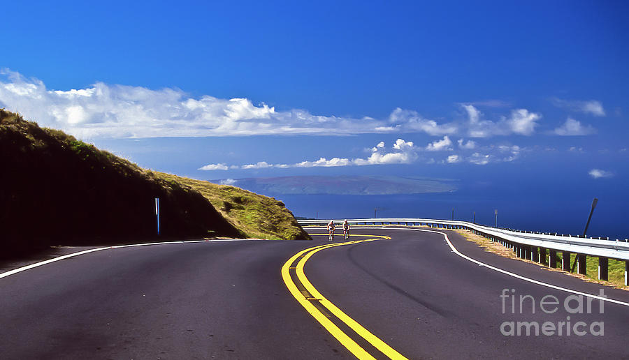 biking up haleakala