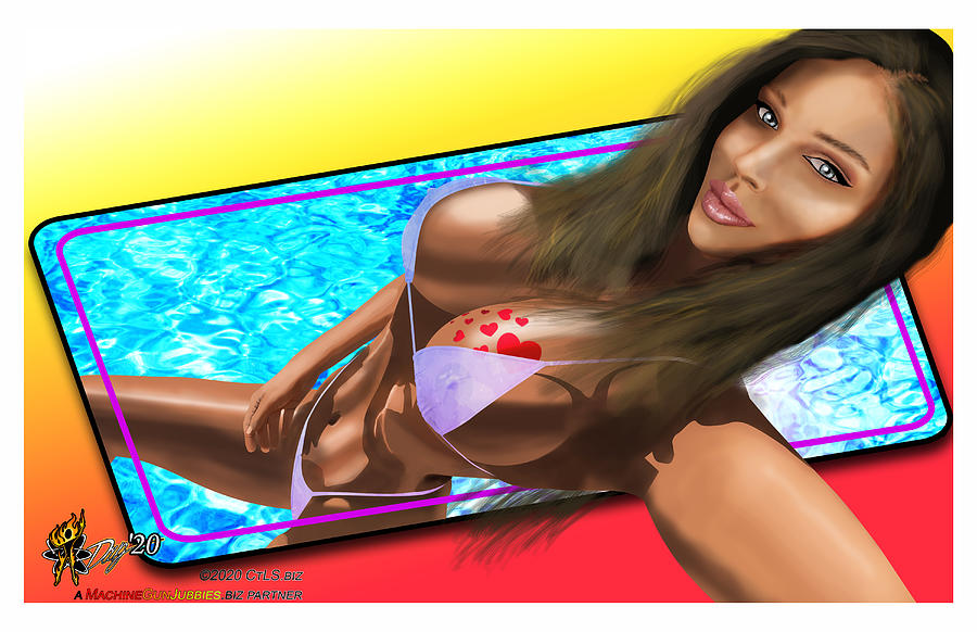 Bikini Babe Digital Art by Doug Schramm