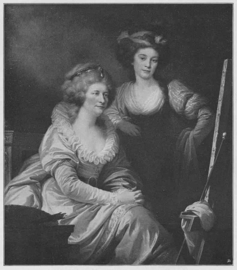 Portrait Of Jozefina Amalia Potocka And Her Daughter Pelagia Painting ...