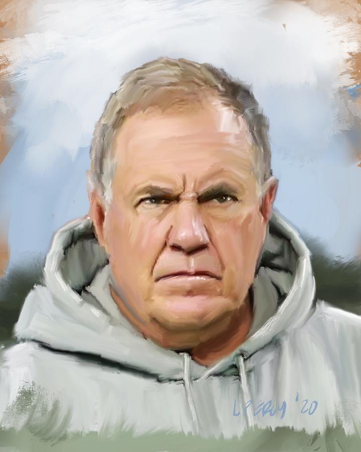 Bill Belichick Painting by Lee Percy