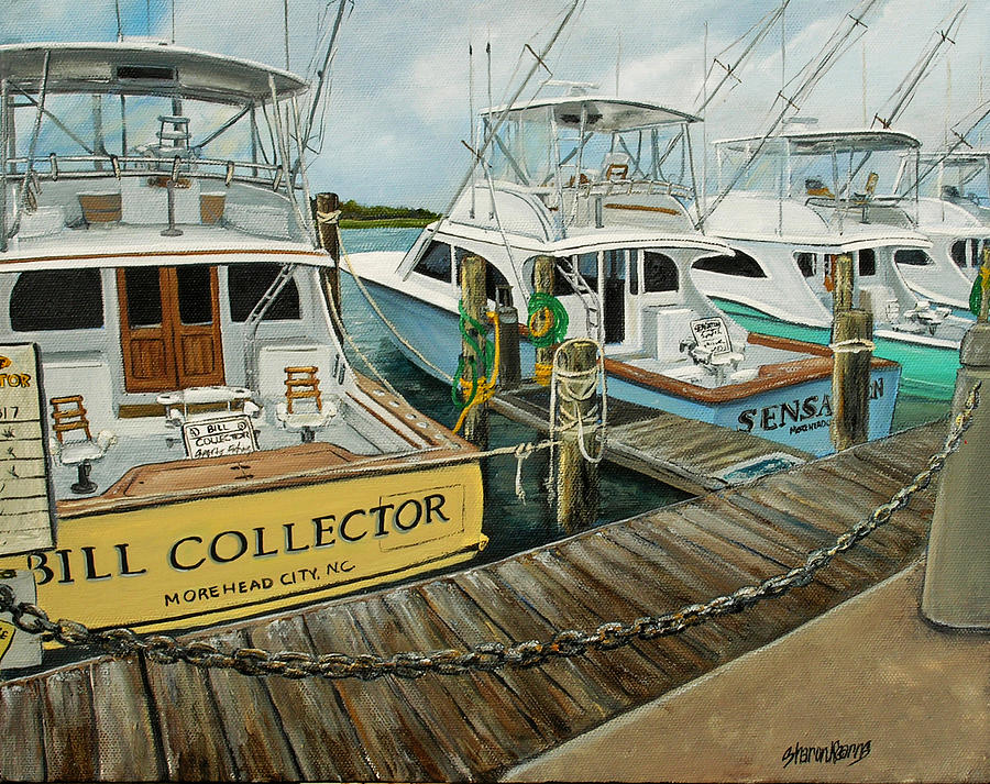 Boat Painting - Bill Collector by Sharon Kearns