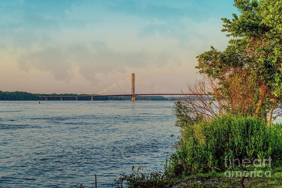 Bill Emerson Bridge And Mississippi River Photograph by Jennifer White