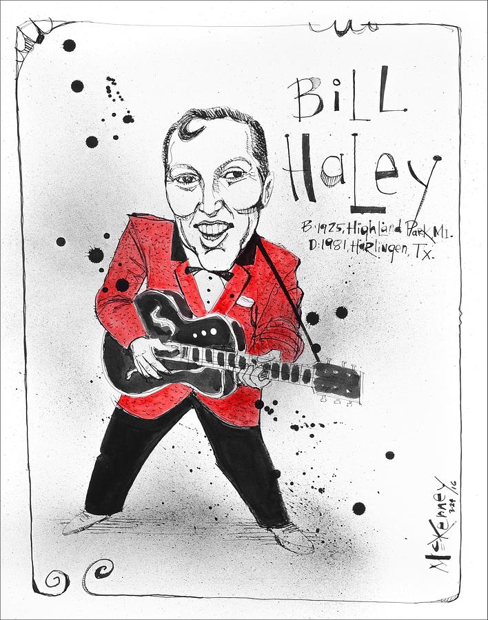 Bill Haley Drawing by Phil Mckenney