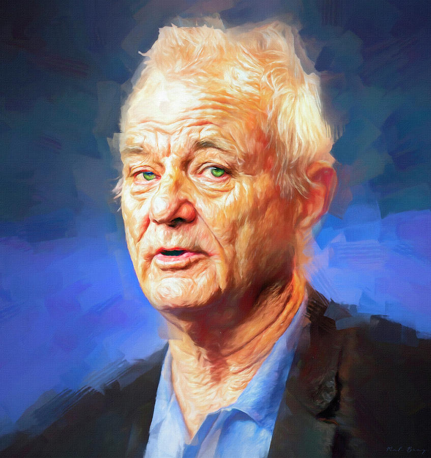 Bill Murray Actor Comedian Writer Mixed Media by Mal Bray - Fine Art ...