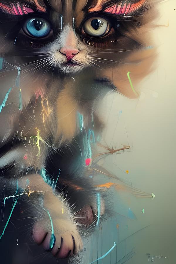 Bill The Cat Digital Art by Beverly Read