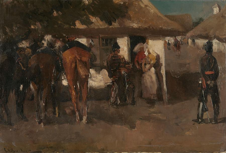 Billeting, George Hendrik Breitner, 1880  Painting by MotionAge Designs