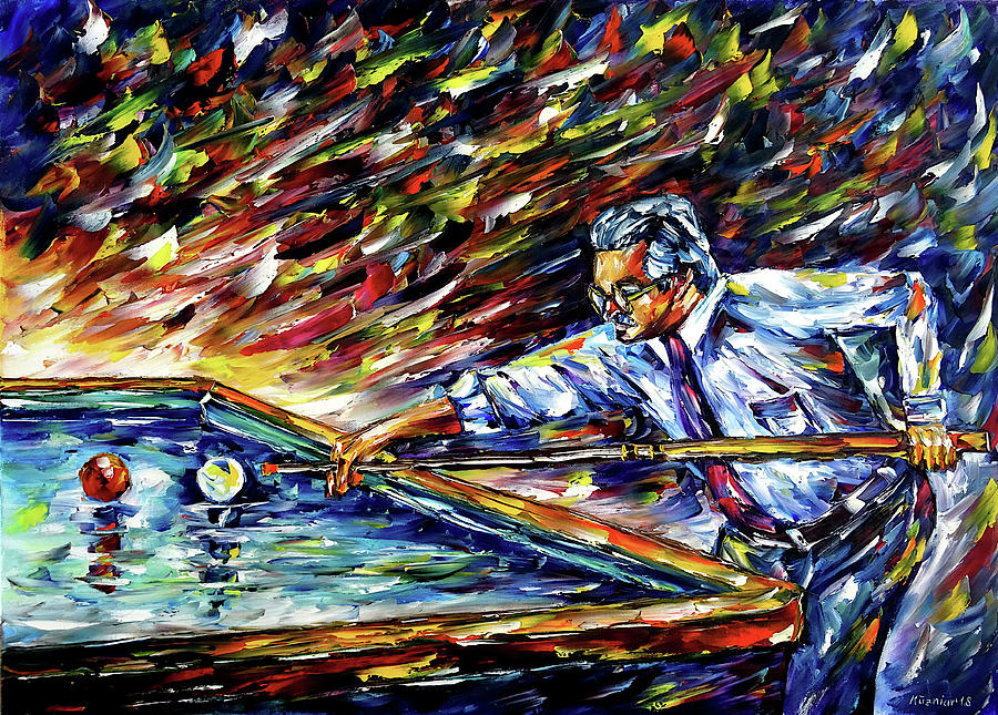 Billiard Player I Painting by Mirek Kuzniar