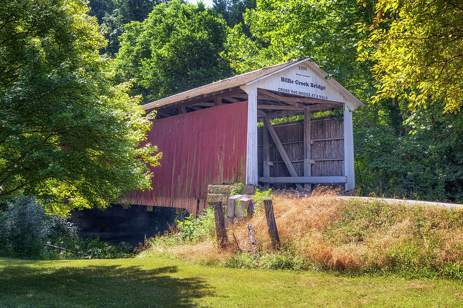 Billie Creek Covered Bridge - Parke County, Indiana Photograph by Susan Rissi Tregoning