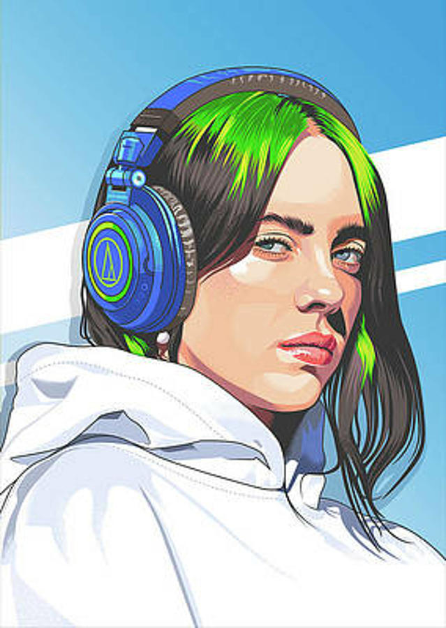 Billie Eilish Essential Mixed Media by Myron Norris