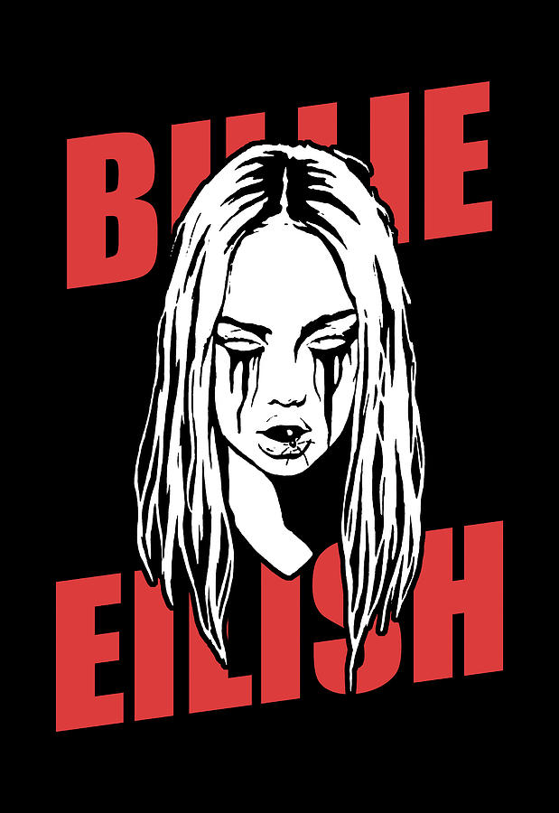 Billie Eilish Music Digital Art by Mattew Sheldon