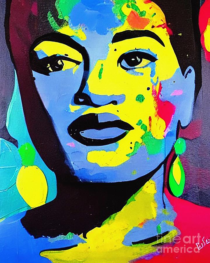 Billie Holiday Abstract Art Mixed Media by Lisa Von - Fine Art America